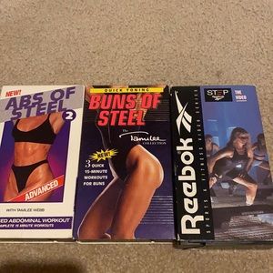 Set of three exercise videos-VHS